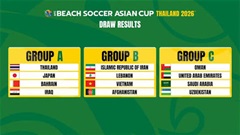 Tuyển Việt Nam đối đầu 'Nhà vua châu Á' Iran tại Giải bóng đá bãi biển châu Á 2026